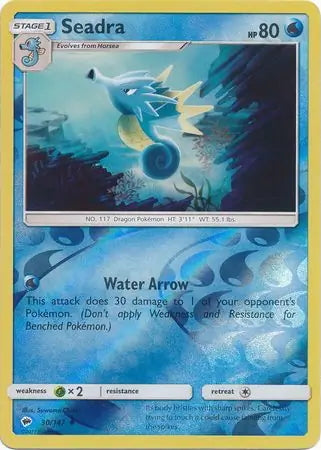 Burning Shadows Seadra #30/147 reverse holo