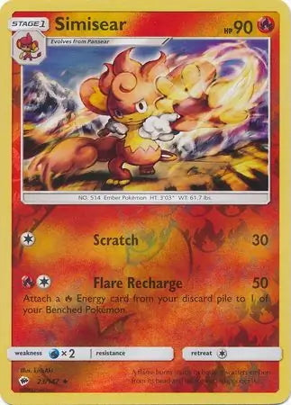 Burning Shadows Simisear #23/147 reverse holo