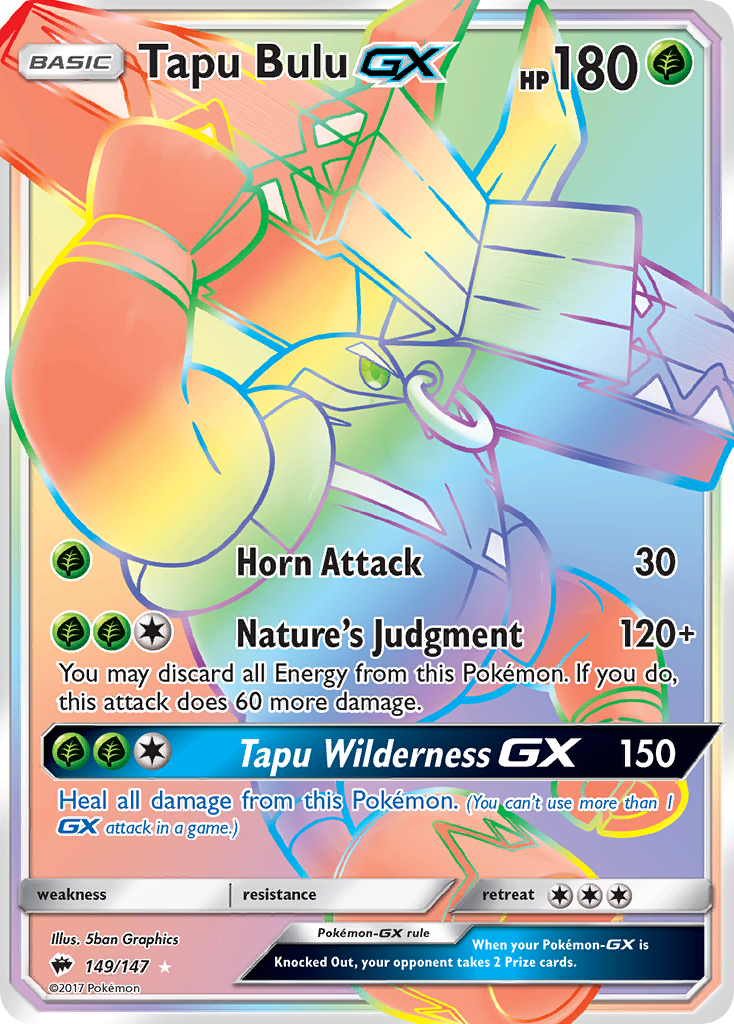 Burning Shadows Tapu Bulu GX #149/147