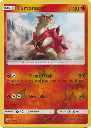 Burning Shadows Turtonator #26/147 reverse holo