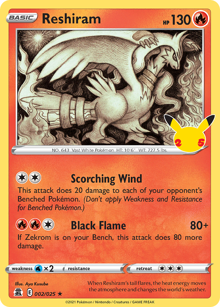 Celebrations Reshiram #2 / 25