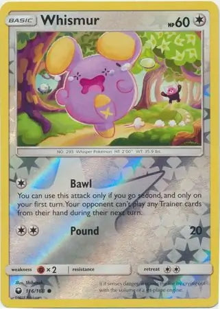 Celestial Storm Whismur #116/168 reverse holo