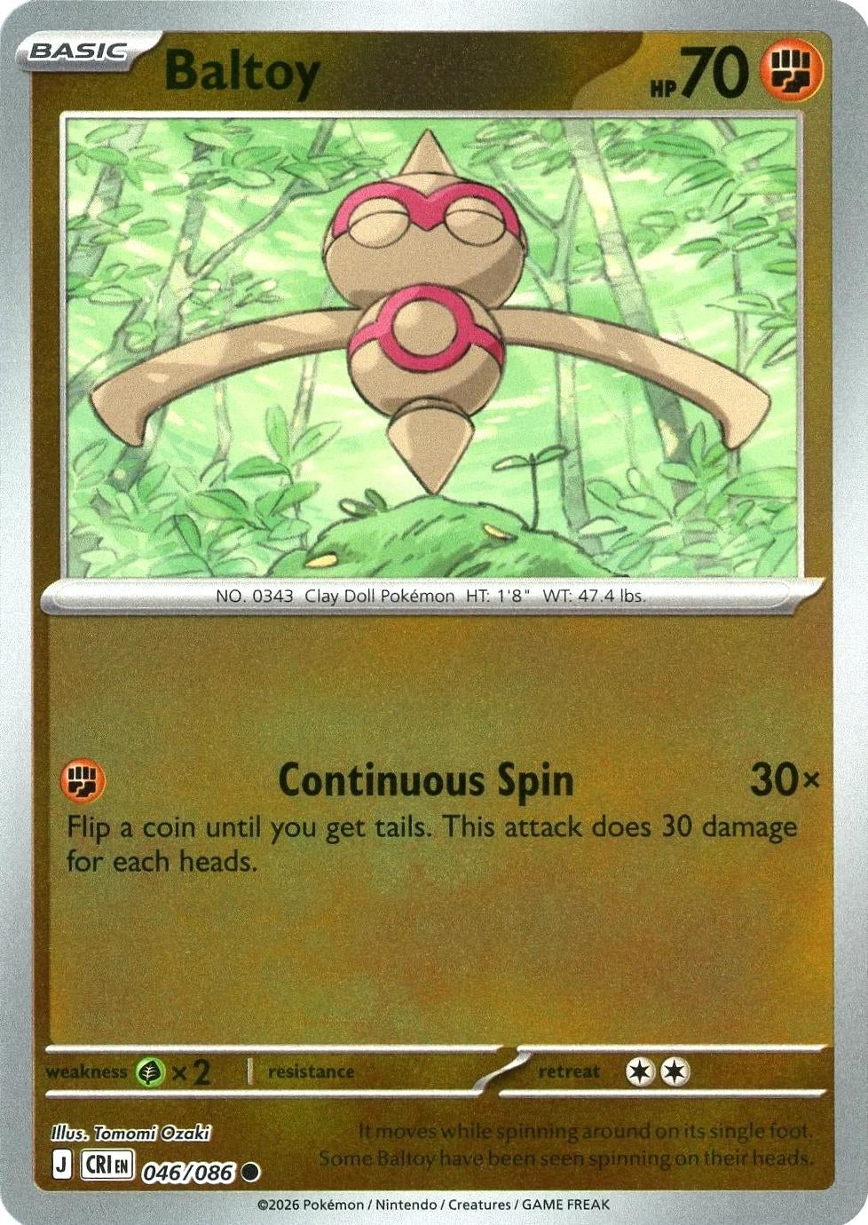 Chaos Rising Baltoy #046/86 reverse holo