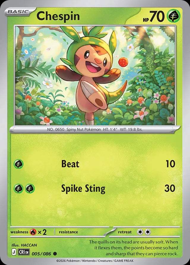 Chaos Rising Chespin #005/86