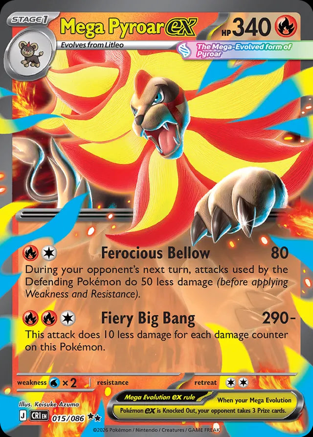 Chaos Rising Mega Pyroar ex #015/86
