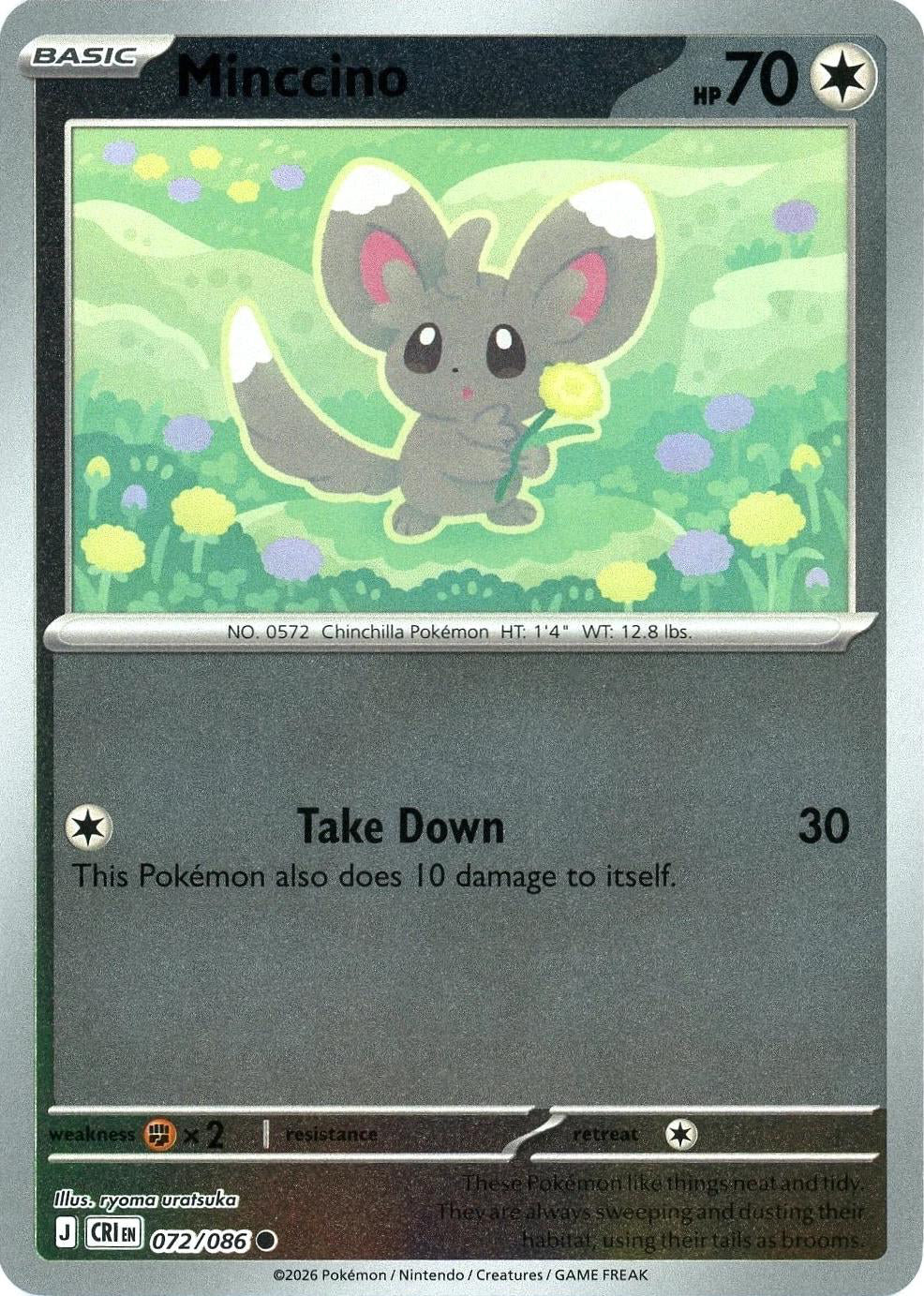 Chaos Rising Minccino #072/86 reverse holo
