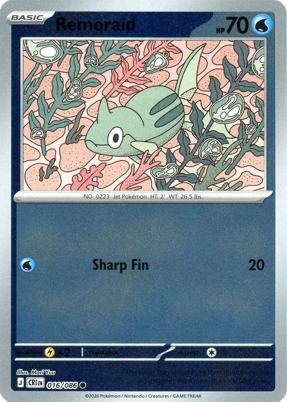 Chaos Rising Remoraid #016/86 reverse holo