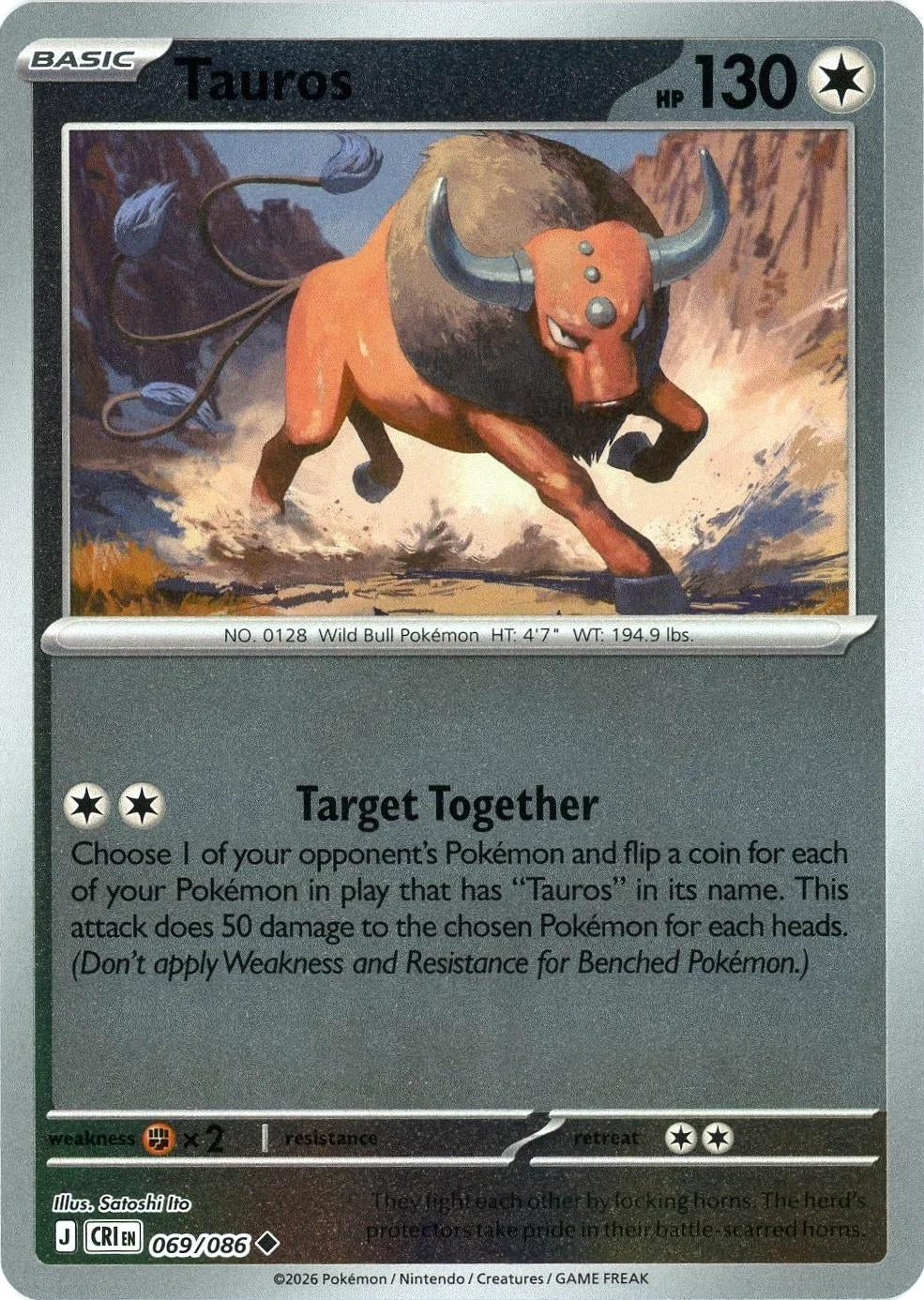 Chaos Rising Tauros #069/86 reverse holo