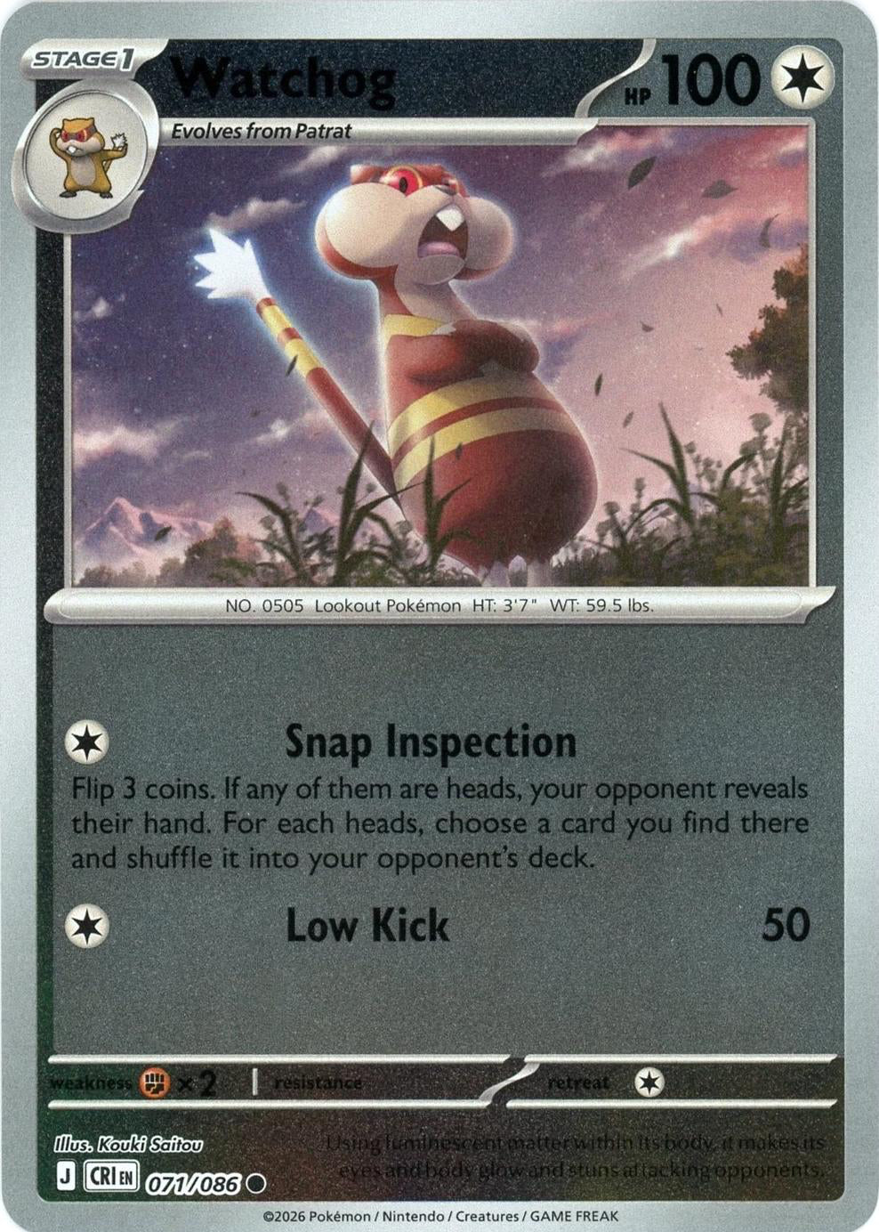 Chaos Rising Watchog #071/86 reverse holo
