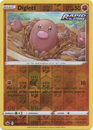 Chilling Reign Diglett #76/198 reverse holo