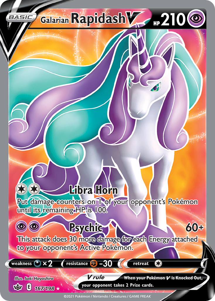Chilling Reign Galarian Rapidash V #167/198