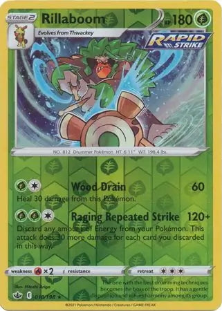 Chilling Reign Rillaboom #18/198 reverse holo