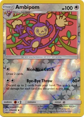 Cosmic Eclipse Ambipom #170/236 reverse holo