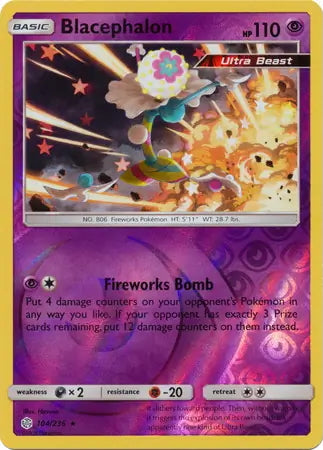 Cosmic Eclipse Blacephalon #104/236 reverse holo