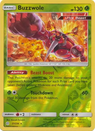 Cosmic Eclipse Buzzwole #21/236 reverse holo