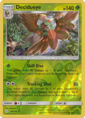 Cosmic Eclipse Decidueye #20/236 reverse holo
