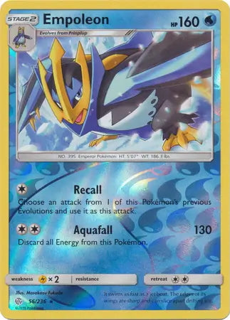 Cosmic Eclipse Empoleon #56/236 reverse holo