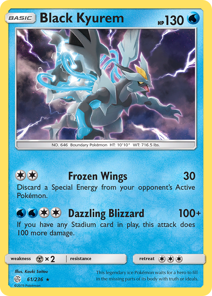 Cosmic Eclipse Holo Black Kyurem #61/236