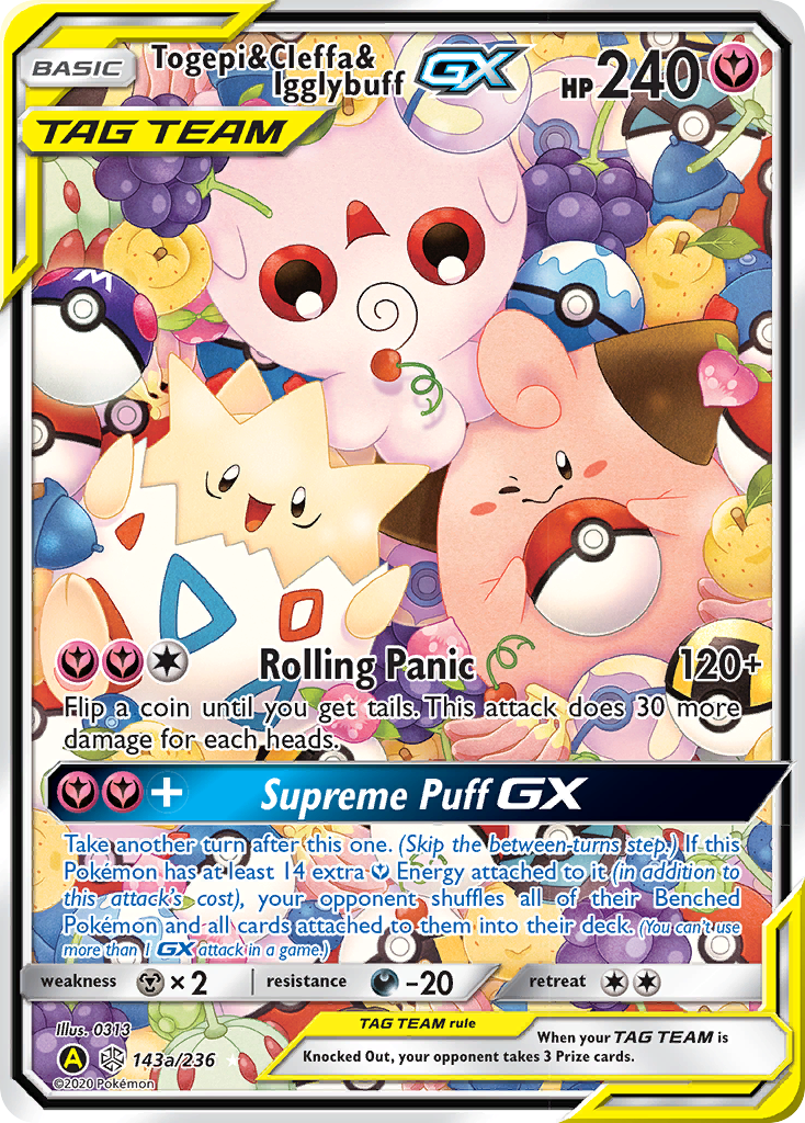 Cosmic Eclipse Togepi & Cleffa & Igglybuff GX #143a/236 Alt Art