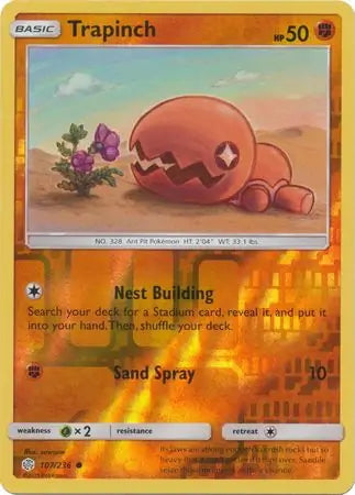 Cosmic Eclipse Trapinch #107/236 reverse holo