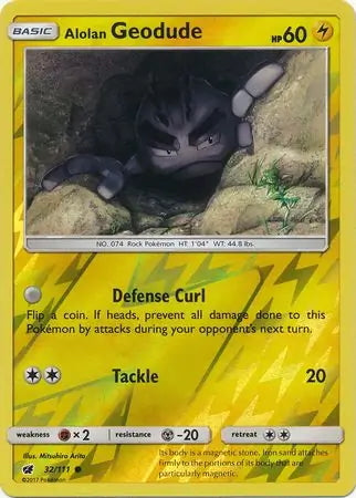 Crimson Invasion Alolan Geodude #32/111 reverse holo