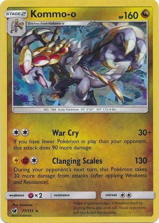 Crimson Invasion Kommo-o #77/111 Cracked Ice Holo