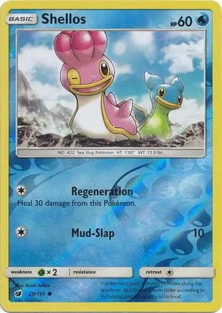 Crimson Invasion Shellos #29/111 reverse holo