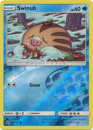 Crimson Invasion Swinub #19/111 reverse holo