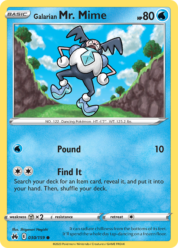Crown Zenith Galarian Mr. Mime #30/159