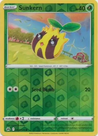 Crown Zenith Sunkern #7/159 reverse holo