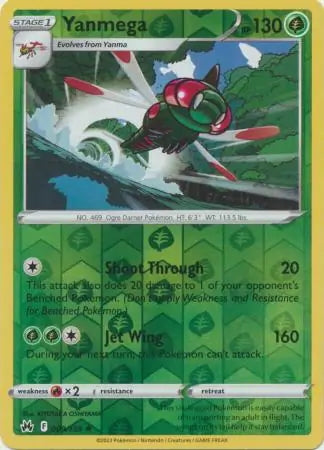 Crown Zenith Yanmega #9/159 reverse holo