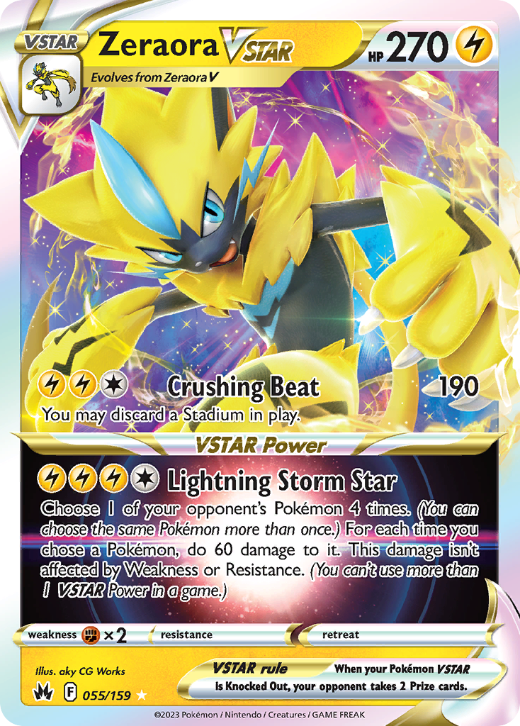 Crown Zenith Zeraora VSTAR #55/159