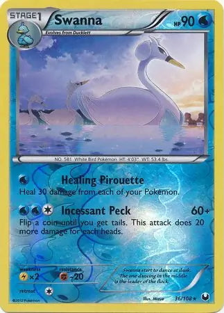 Dark Explorers Swanna #36/108 reverse holo
