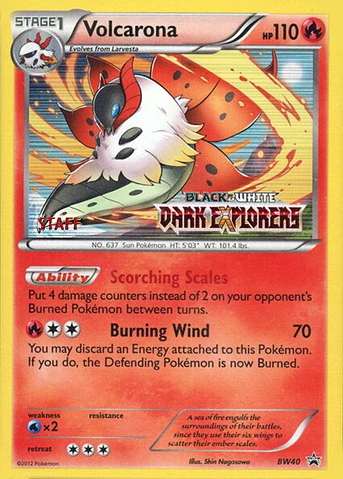 Dark Explorers Volcarona #22 Staff Promo