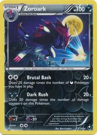Dark Explorers Zoroark #71/108 reverse holo