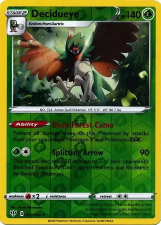 Darkness Ablaze Decidueye #13/189 reverse holo