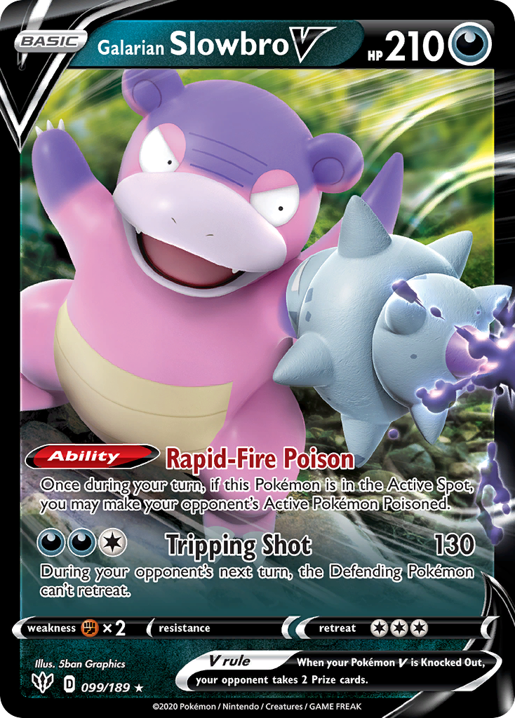 Darkness Ablaze Galarian Slowbro V #99/189