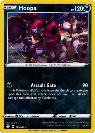 Darkness Ablaze Hoopa #111/189 reverse holo