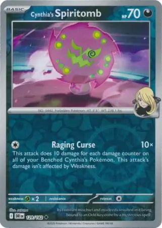 Destined Rivals Cynthia's Spiritomb #129/182 reverse holo