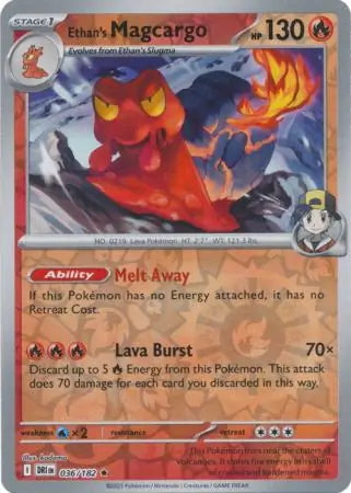 Destined Rivals Ethan's Magcargo #36/182 reverse holo
