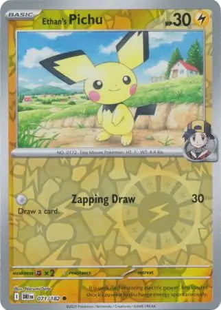 Destined Rivals Ethan's Pichu #71/182 reverse holo