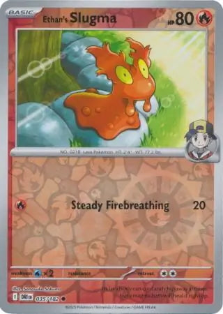Destined Rivals Ethan's Slugma #35/182 reverse holo