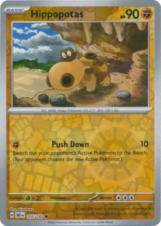 Destined Rivals Hippopotas #105/182 reverse holo