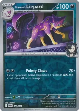 Destined Rivals Marnie's Liepard #131/182 reverse holo