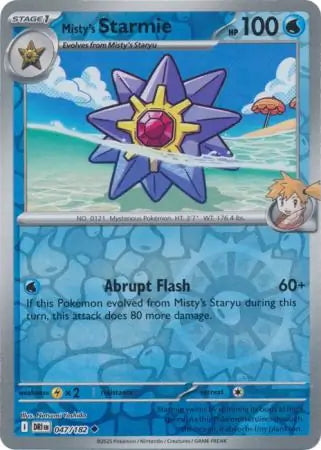 Destined Rivals Misty's Starmie #47/182 reverse holo