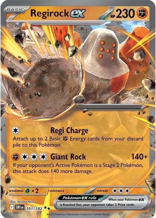 Destined Rivals Regirock EX #101/182