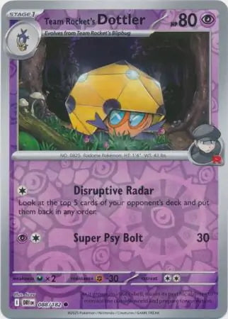 Destined Rivals Team Rocket's Dottler #88/182 reverse holo