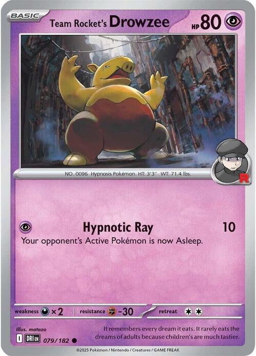 Destined Rivals Team Rocket's Drowzee #79/182