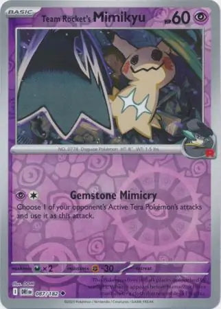 Destined Rivals Team Rocket's Mimikyu #87/182 reverse holo