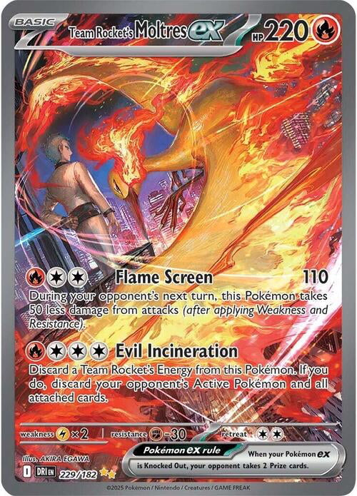 Destined Rivals Team Rocket's Moltres #229/182